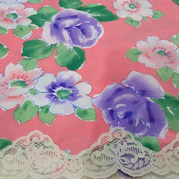 Vtg Victorias Secret Gold Label Slip Dress 90s Y2K Floral Lace Babydoll Medium - Picture 6 of 16